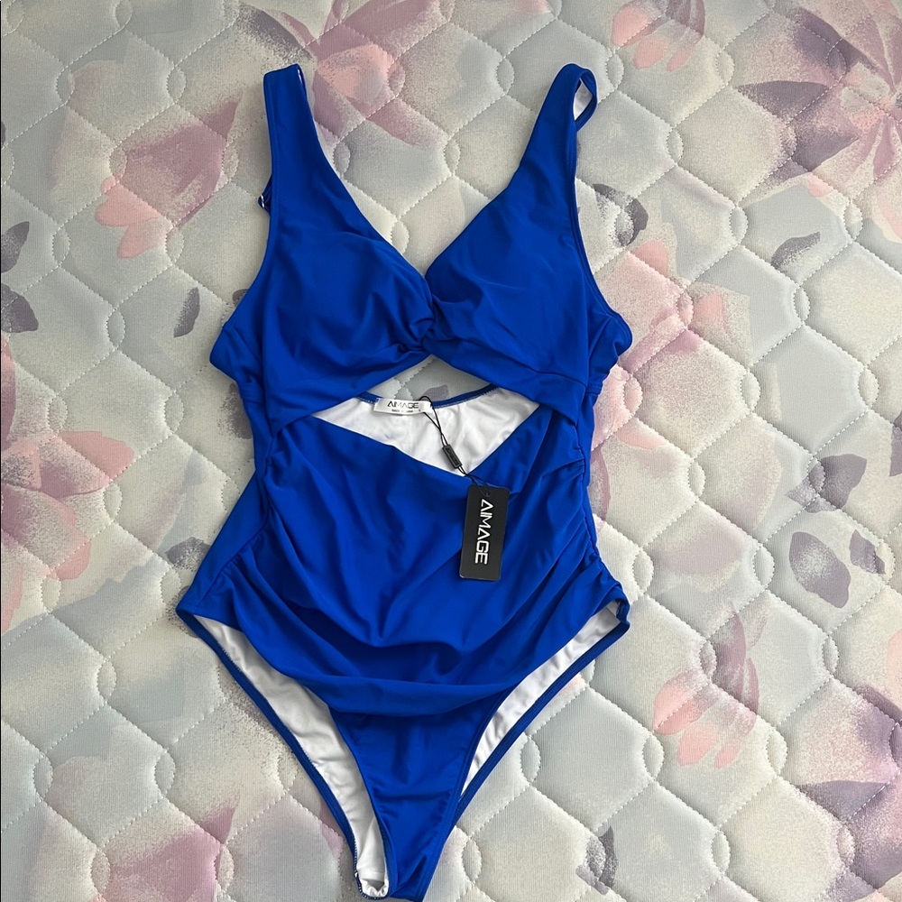 NWT AIMAGE Vibrant Blue Swimsuit